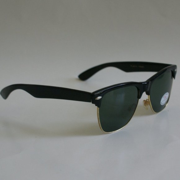NWT True Vintage Combo frame clubman/soho style w/ G-15 Glass lens sunglasses - Picture 2 of 4